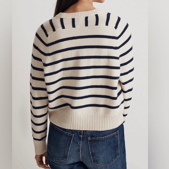 Madewell (Re)sourced Cashmere Wool Striped Crewneck Sweater - Picture 4 of 9